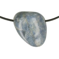 Blauwe kwarts doorboord + koord