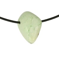 Gaspeït Citroenchrysopraas doorboord + koord