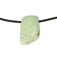 Gaspeït Citroenchrysopraas doorboord + koord