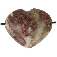 roze tourmalijn in kwarts doorboord incl koord