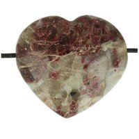 roze tourmalijn in kwarts doorboord incl koord