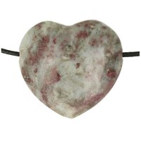 roze tourmalijn in kwarts doorboord incl koord