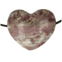 roze tourmalijn in kwarts doorboord incl koord