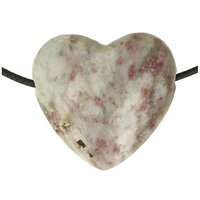 roze tourmalijn in kwarts doorboord incl koord