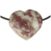 roze tourmalijn in kwarts doorboord incl koord