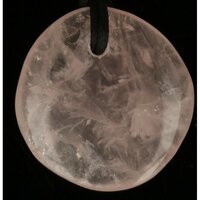 Rozenkwarts platte steen doorboord + koord