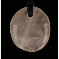 Rozenkwarts platte steen doorboord + koord