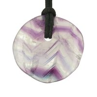 Regenboog fluoriet doorboord + koord