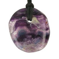 Regenboog fluoriet doorboord + koord