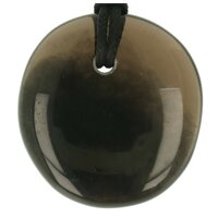 Apachentranen rookobsidiaan doorboord + koord