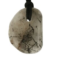 Tourmalijnkwarts doorboord + koord