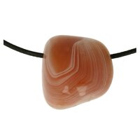 Abrikozen agaat botswana agaat doorboord inclusief koord