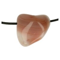 Abrikozen agaat botswana agaat doorboord inclusief koord