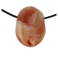 Abrikozen agaat botswana agaat doorboord inclusief koord