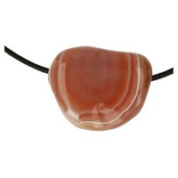 Abrikozen agaat botswana agaat doorboord inclusief koord