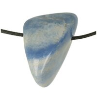 Blauwe kwarts doorboord + koord