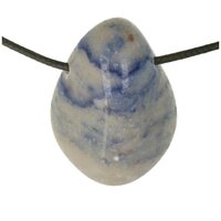 Blauwe kwarts doorboord + koord