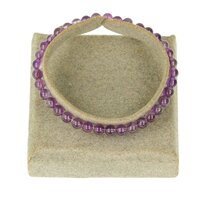 Amethist armbandje  ronde kraal kind Ø ca 0.4 mm