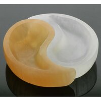 Seleniet schaal ying yang ca.  12  x 2.5 cm