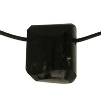 zwarte tourmalijn  doorboord + koord