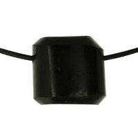 zwarte tourmalijn  doorboord + koord