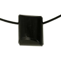 zwarte tourmalijn  doorboord + koord