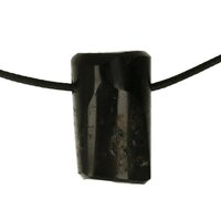 zwarte tourmalijn  doorboord + koord