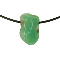 Chrysopraas doorboord + koord