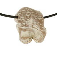 Slangenhuidagaat doorboord incl koord