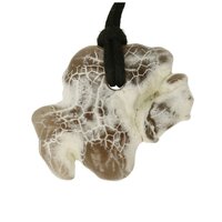 Slangenhuidagaat doorboord incl koord