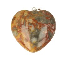 Crazy lace agaat hartje 30x30x11 mm hanger