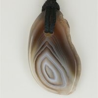 Agaat botswana doorboord + koord