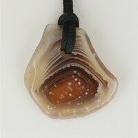 Agaat botswana doorboord + koord