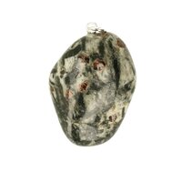 Granaat met Hoornblende in Veldspaat uit Oostenrijk hanger