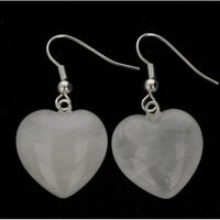 BERGKRISTAL oorbellen 20x20x13 mm