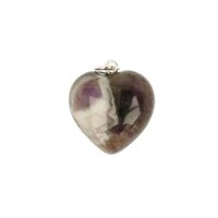 Amethist hartje hanger 20x20x13 mm