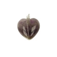 Amethist hartje hanger 20x20x13 mm