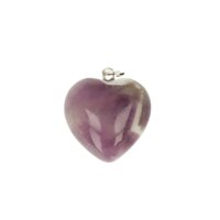 Amethist hartje hanger 20x20x13 mm