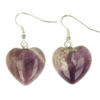 Amethist hartje oorbellen 20x20x13 mm