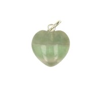 Fluoriet hartje hanger 15x15x10 mm