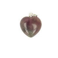 Fluoriet hartje hanger 15x15x10 mm