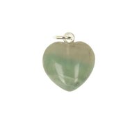 Fluoriet hartje hanger 15x15x10 mm