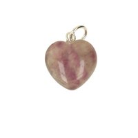 Fluoriet hartje hanger 15x15x10 mm