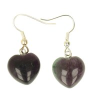 Fluoriet hartje oorbellen 15x15x10 mm