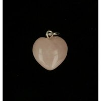 Rozenkwarts hartje hanger ca 1.5 cm
