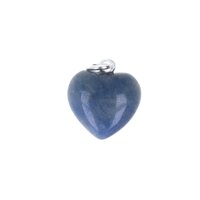 Blauwe-aventurijn hartje hanger
