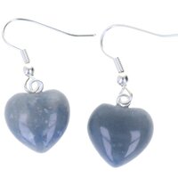 Blauwe-aventurijn hartje oorbellen