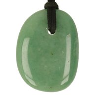 Aventurijn groen doorboord + koord