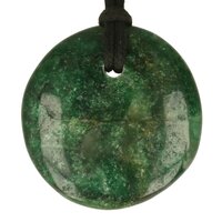 Fuchsiet plat doorboord +koord