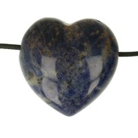 Sodaliet hart doorboord inclusief koord